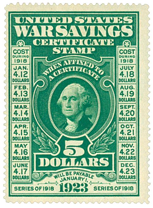 U.S. #WS2 shows the cost of the stamp depending on when it was purchased as well as the date it would be payable.
