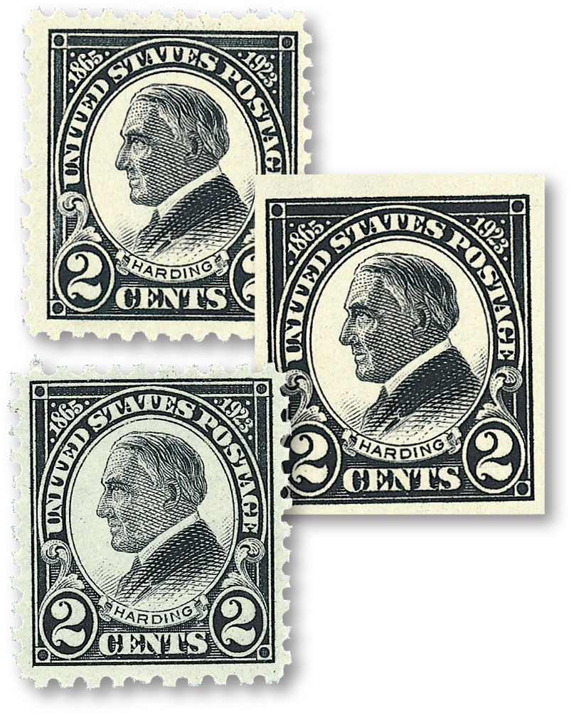 Set of Three 1923 Harding Memorial Stamps